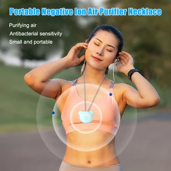 

Mini Portable Air Purifier Necklace Wearable Anti-dust USB Charging for Travel Home LXY9