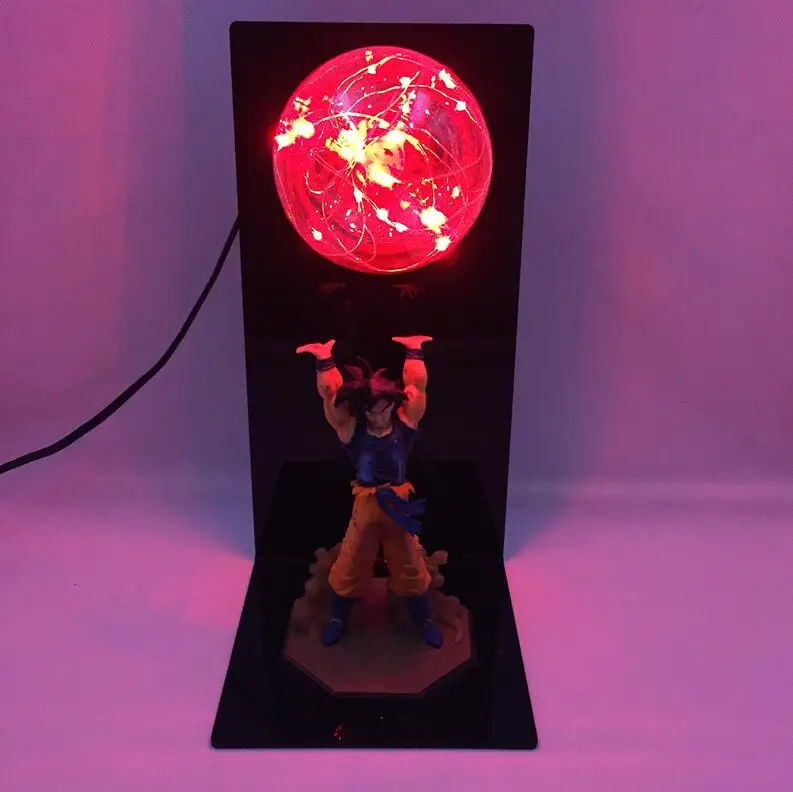 Аниме ночник Dragon Ball ночник Light Сон Гоку взрывные бомбы Luminaria светодиодный ночник для детей Dragon Ball лампа DBZ декоративный свет детский ночник ЕС США штекер - Испускаемый цвет: Красный