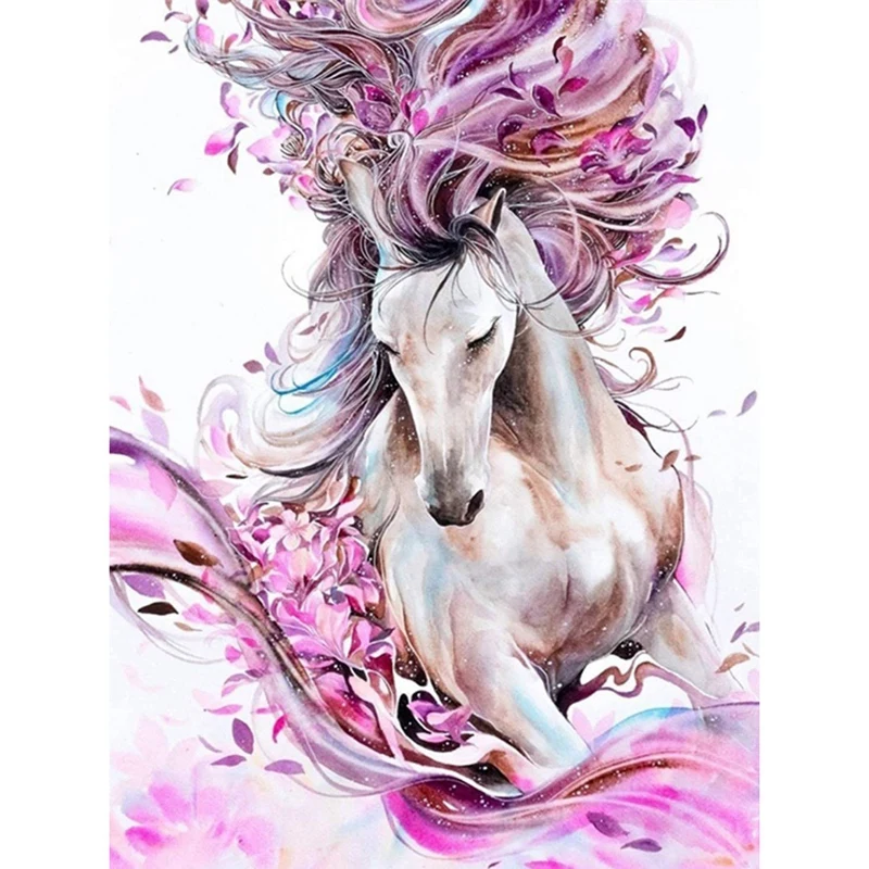 5D Diamond Painting Horse Full Diy Cross Stitch Rhinestone Embroidery Dotz Kits Art Craft For Adults Home Wall Decor 12X | Дом и сад