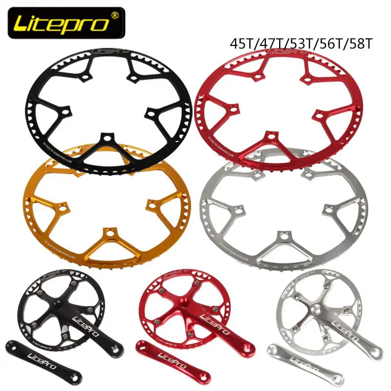 litepro Folding Road MTB XC Bike Chainring Chain Ring BCD 130mm 45 47 53 56 58T 