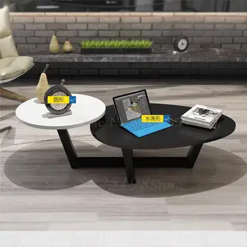 

coffee table modern minimalist living room small apartment mini European creative personality coffee table simple oval table