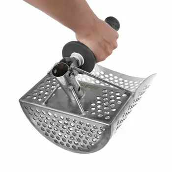 

Tool Accessories Spade Stainless Steel Detecting Gold Hexahedron Holes Small Metal Detector Sand Scoop Digging Shovel Underwater