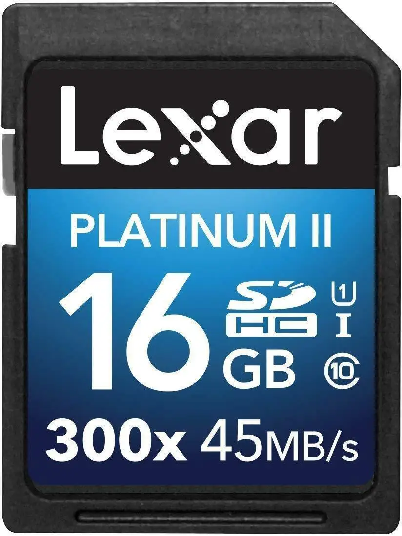 SD-карта Lexar Platinum II 300x16 ГБ SDHC UHS-I/U1 (до 45 флэш-карт) Оригинальная карта памяти для
