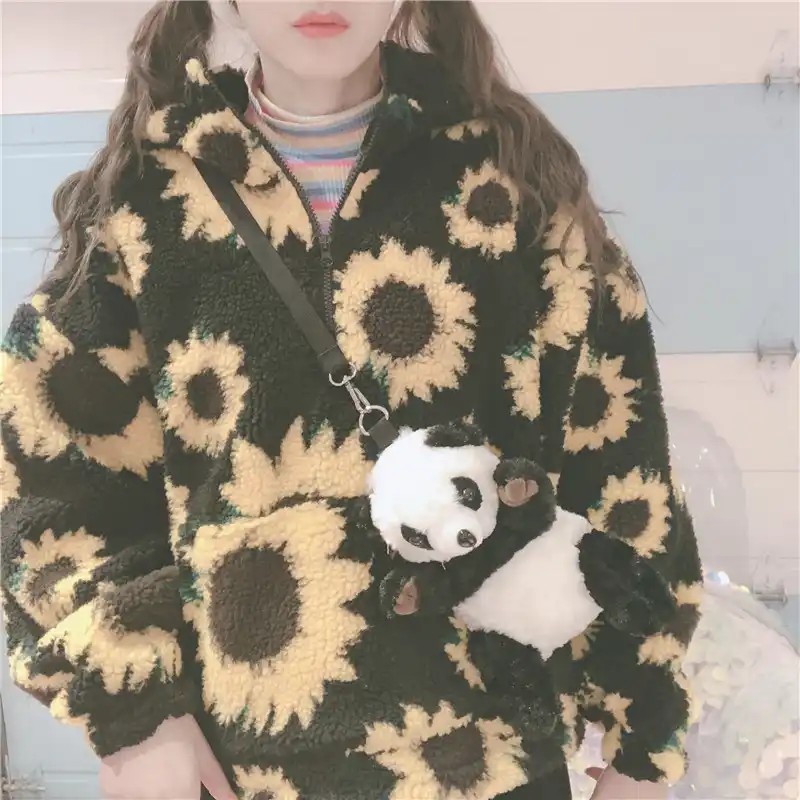 Mori Girl милый пуловер с рисунком подсолнуха Топы маленькие свежие консервативный