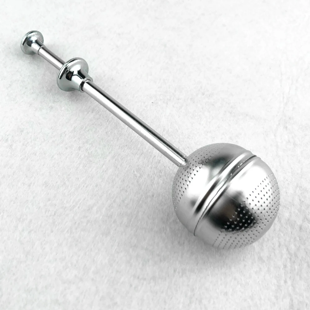 Ball Shape Stainless Steel Tea Infuser Strainer Handle Filter Durable Mesh Metal