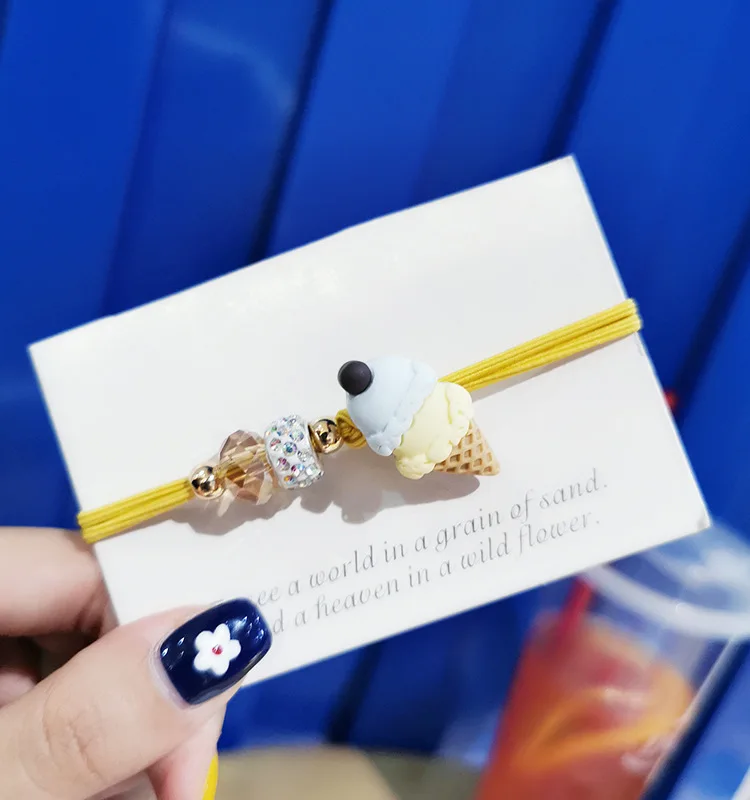 200 шт/Партия DIY смолы Мульти Мороженое дрель волос высокопрочный бант резинки для волос Инструменты для укладки аксессуары HA776