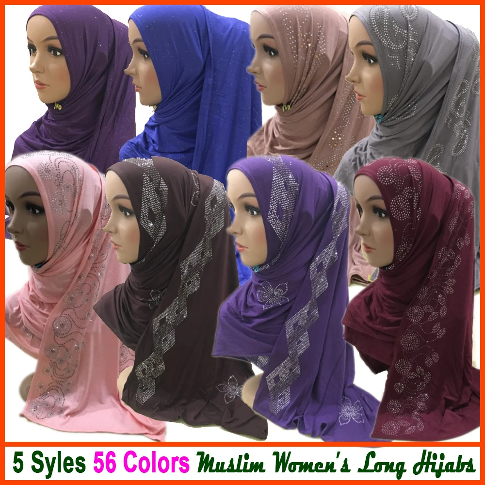 

Muslim Islamic Jersey Instant Hijabs Shawl Headscarf Prayer Amira Head Wrap Neck Cover Caps Islam Clothing for Women Scarf Hats