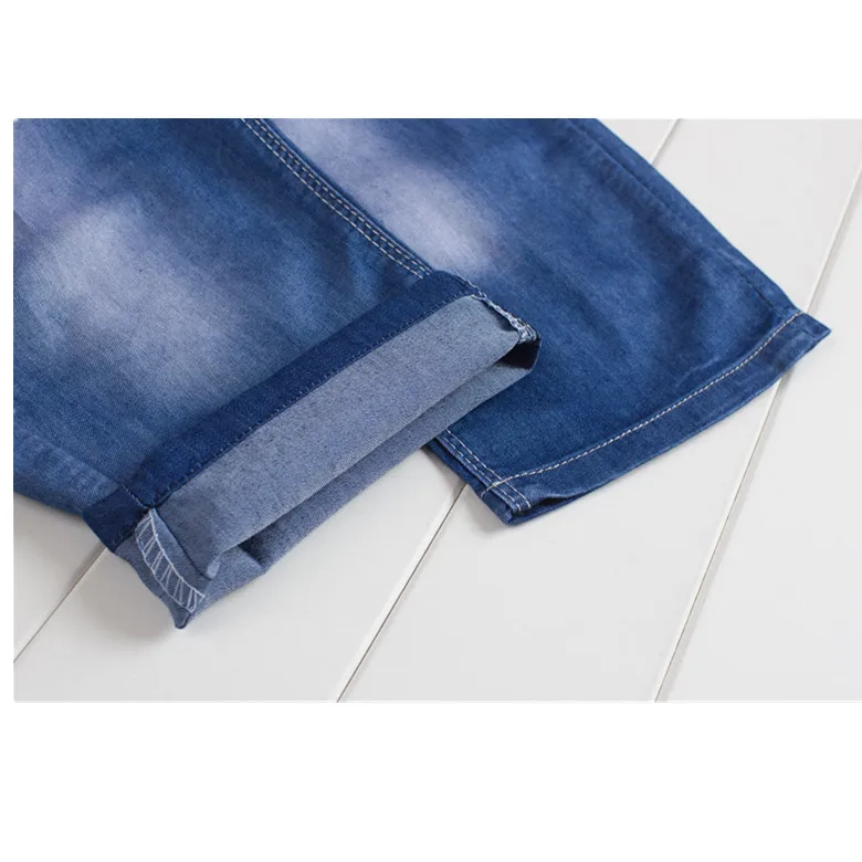Эксклюзивные Детские Капри в Корейском стиле; джинсовые брюки для мальчиков; Детские укороченные брюки
