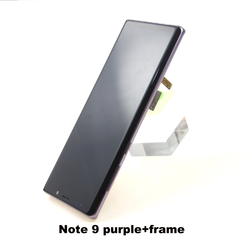 Супер AMOLED 6,4 ''ЖК-дисплей для SAMSUNG GALAXY Note 9 Note9 N960D N960F сенсорный экран дигитайзер сборка+ рамка 2960*1440 - Цвет: Note 9 purple frame