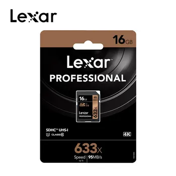 

Lexar Genuine 633x 16G 64GB SD Card 32GB 128GB flash card SDHC/SDXC U3 Class 10 256GB Memory sd Card For DSLR HD video Camera