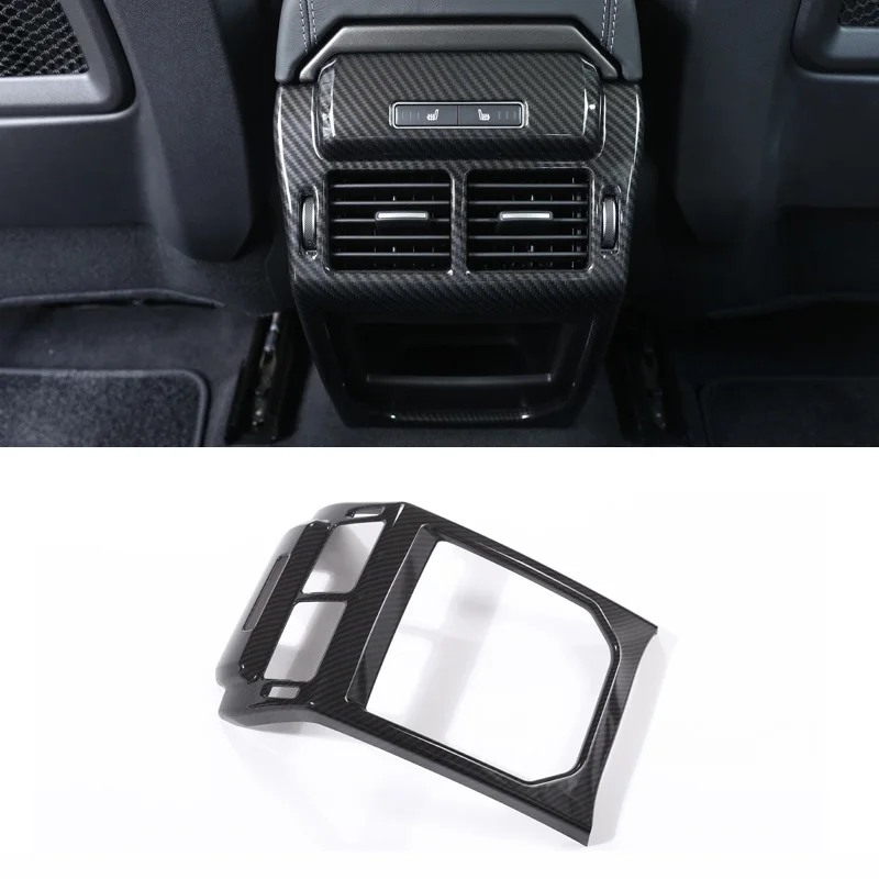 Carbon Fiber ABS Plastic Rear Row AC Vent Outlet Frame Cover Trim For Land Rover Range Evoque 2014-2019 | Автомобили и мотоциклы