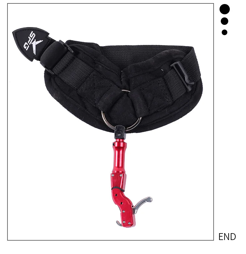 Tiro com Arco Pinça Liberação Auxiliar Preto Composto Cinta Tiro Seta Gatilho Conforto Profissional Pulseira Arco 7 Arco e flecha