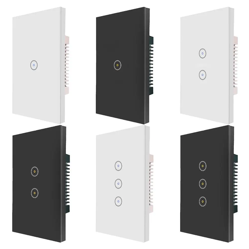 

Intelligent Timing Switch Glass Panel WiFi Touch Remote Control Setting Electrical Accessories AC 110-240V 1/2/3 Way