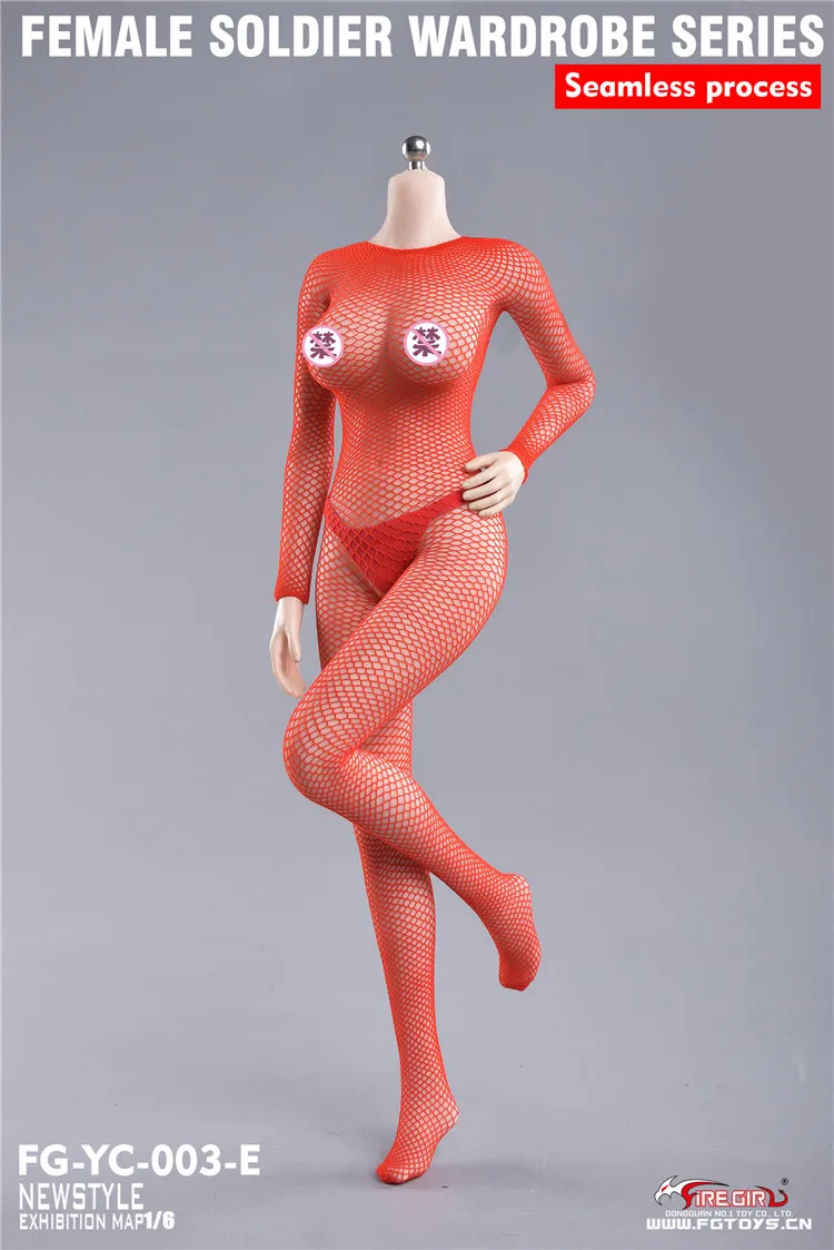 FG-YC-003, 1/6 масштаб, сексуальный гардероб, серия, бесшовные колготки, соединенные сеткой, носки, комбинезон, модель для 12 дюймов, фигурка тела