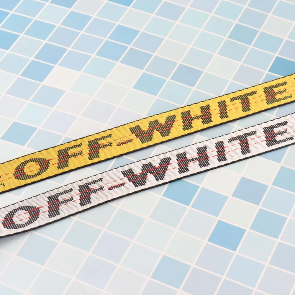 5/10 ярдов/25/36 мм нейлоновая Тесьма &quotOFF WHITE&quot Лента ремни для сумок желтого и