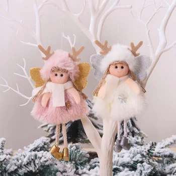 

Christmas Hanging Pendants Ornaments Plush Angel Cute Girls Doll Decorative Xmas Figurine Gift Christmas Decoration For Home
