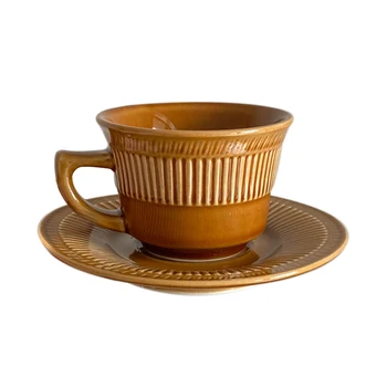 

Vintage Coffee Cup Porcelain Coffe Cup Set Eco Friendly Japanese Cup and Saucer Retro Coffee Mugs Tasse A Cafe Mate Cup AC50CK