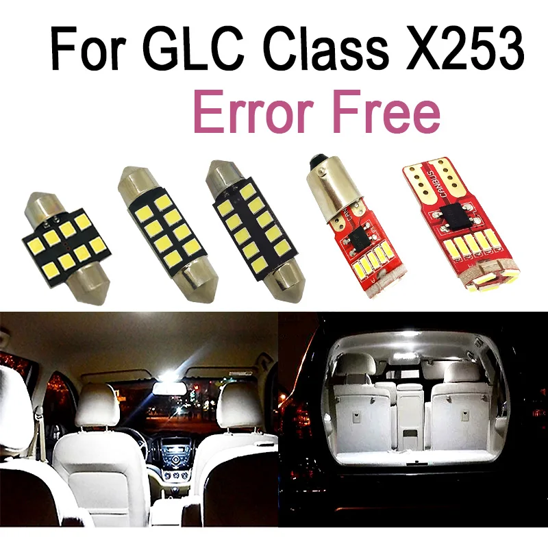 

11pc X Canbus No Error LED interior dome light lamp Kit package For Mercedes Benz GLC class X253 GLC250 GLC300 GLC350 (2015+)