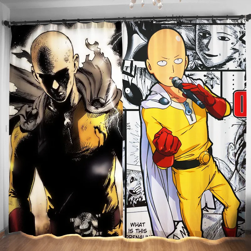 Аниме One Punch 2 панели/комплект оконные шторы блочные тканевые затемняющие