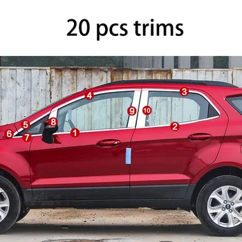 

stainless steel car window trims for ford ecosport 2013 2014 2015 2016 2017 2018 2nd generation
