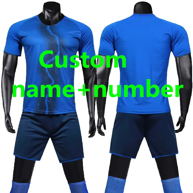 Custom Name Number Футбольная Одежда для взрослых и мужчин, Джерси, wo, Мужская Футбольная форма, футбольные наборы, спортивные костюмы для бега, на заказ, с напечатанными цифрами - Цвет: Custom Name Number