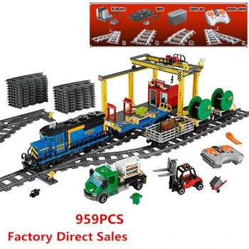 

The 02008 RC City Series Cargo Train Compatible Building Blocks Bricks Educational Toys Christmas Gifts For Children