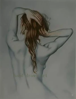 

Artistic home decoration oil painting of realist art hand-painted on canvas: glamour art model, female model