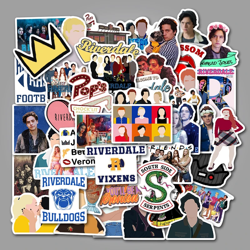 50pcs Riverdale tv show Funny Cool Stickers pack fans anime vintage paster scrapbooking diy sticker phone laptop waterproof