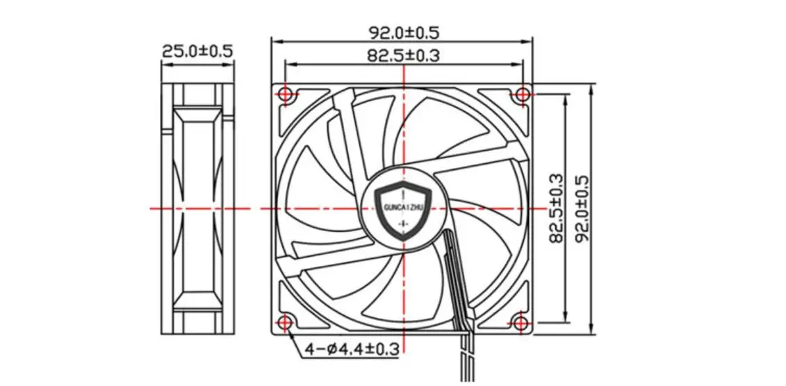 12v 24v ventilador de refrigeração da caixa do computador 2pin