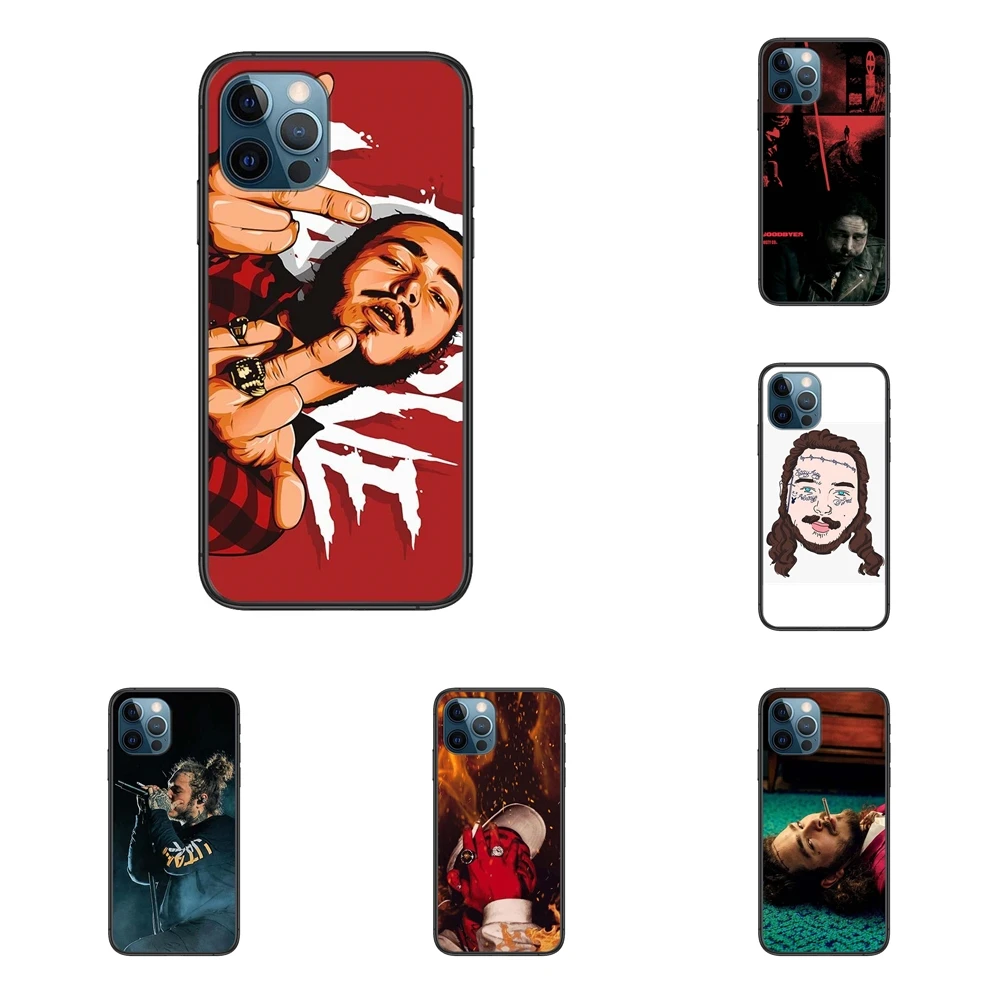 Для Samsung Galaxy S30 S21 S20 Fe S10 S10E S9 S8 S7 S6 Edge Lite Plus Ultra Post Malone Free Id Черный задний силиконовый