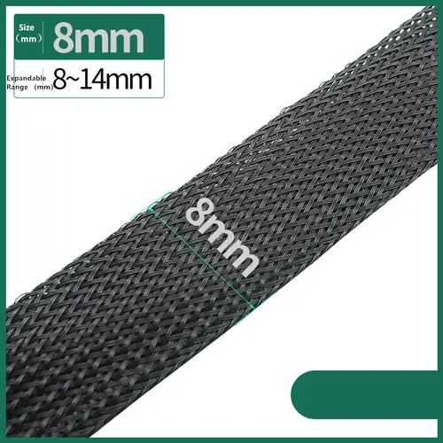 Dropship 1/5/10/50/M Black Insulated Braid Sleeving 4/6/8/10/12/14/20/25mm Tight PET Wire Cable Gland Protection Cable Sleeve - Image 12