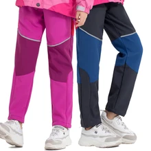 SJ-MAURIE зимние детские походные уличные Штаны флисовые брюки водонепроницаемые ветрозащитные теплые лыжные штаны