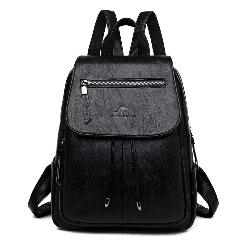 

Fashion Leather Backpack Female 2019 New Student Shoulder Bag Teenager Outdoor Large Capacity Casual Travel Backpack for Women