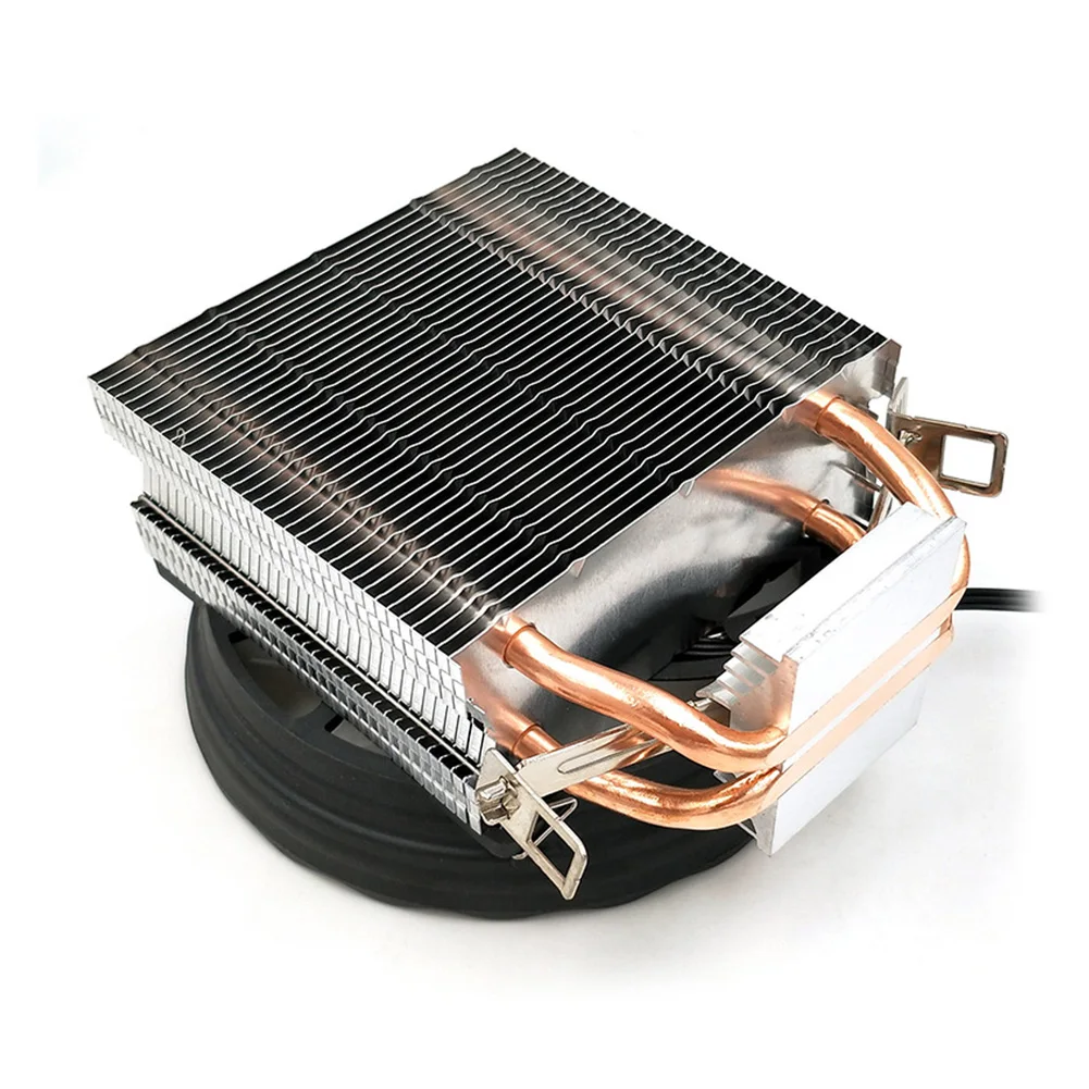 Светодиодные лампы 12V радиатор Медь 2 тепловые трубы Процессор кулер прочный охлаждающий бесшумные 3 Pin Настольный компьютер вентилятор RGB для LGA 1155/1151 AMD