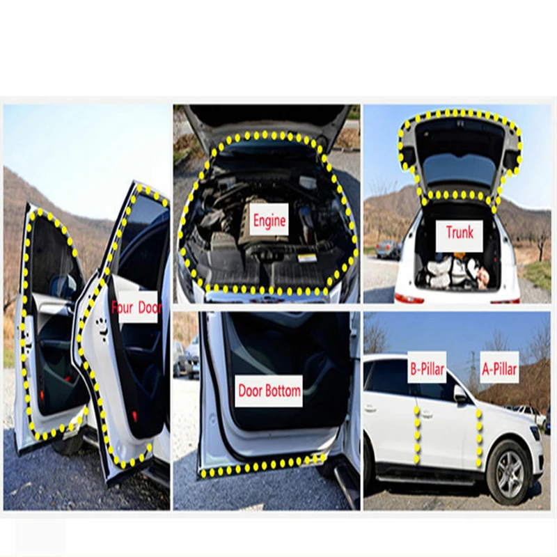 Tira de Vedação Janela Guarnição Porta Moldando Weatherstrip Dustproof Protetor Substituição 8m Útil 12 Janela tira de vedação guarnição porta moldando