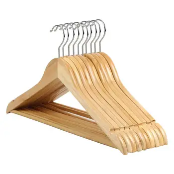 

Solid Wood Hangers For Domestic Clothing Stores Dedicated Wooden Clothes Hanging Non-slip Adult Children Wooden Large Wood