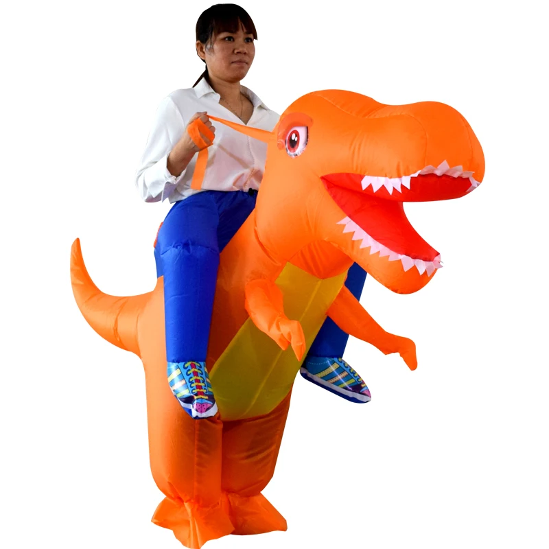 Надувной костюм динозавра для Хэллоуина Маскарадный T Rex Нарядное платье Детские
