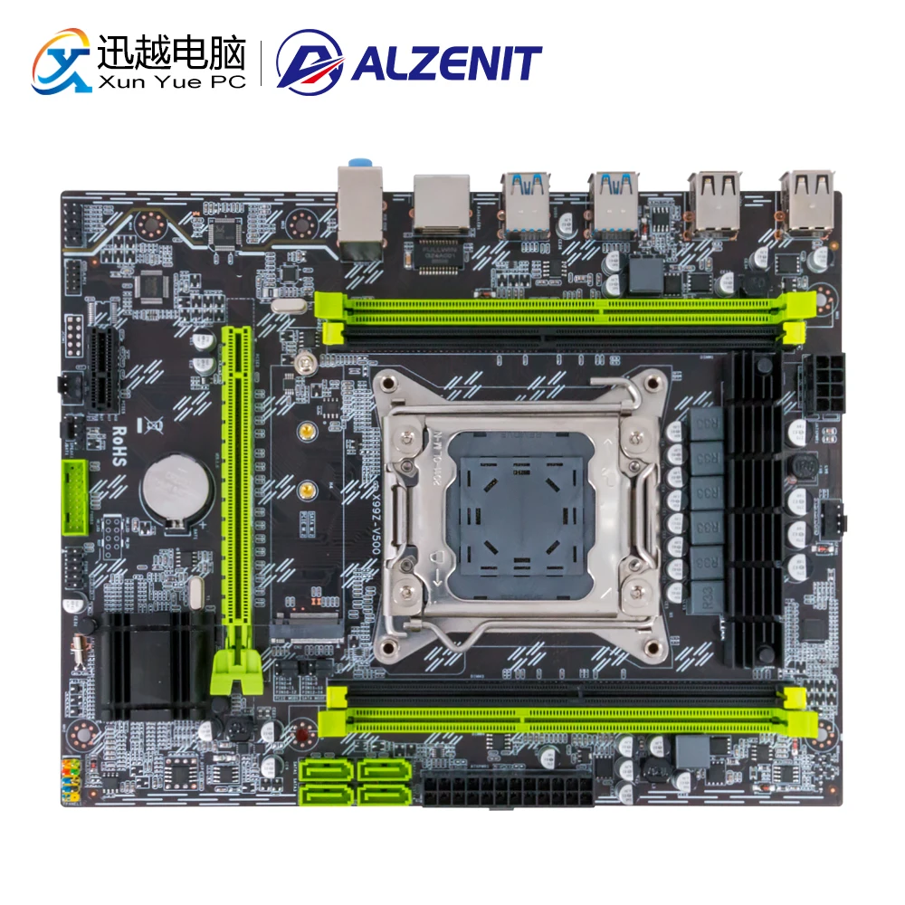 

ALZENIT X99M-TE5 Motherboard Intel X99 LGA 2011-3 Xeon E5 Support ECC REG DDR3/DDR4 64GB M.2 NVME USB3.0 M-ATX Server Mainboard