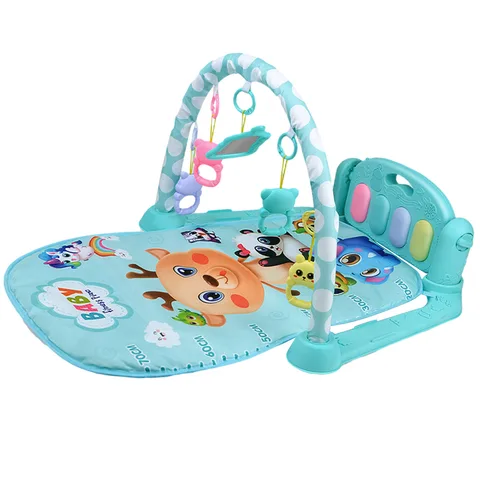 Gym Play Mats Kick Play Piano Gym Mat Infant Fitness Carpet Gym Crawling Activity Rug Toys For 0-12 Months