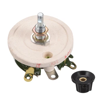 

uxcell 1PCS Wirewound Ceramic Potentiometer Variable Rheostat Resistor Round Shaft Ceramic Metal Suits Most Standard Knobs