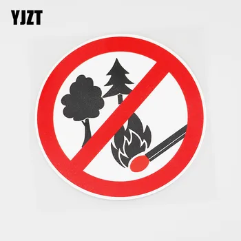 

YJZT 11.8CMX11.8CM This Is A Forest No Fire PVC Decal Car Sticker Warning Signs 11B-0057