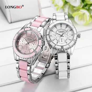 

Watch For Women Stylish 2020 Relogio Feminino LONGBO Brand Fashion Watch Women Luxury Ceramic And Alloy Bracelet Wristwatch