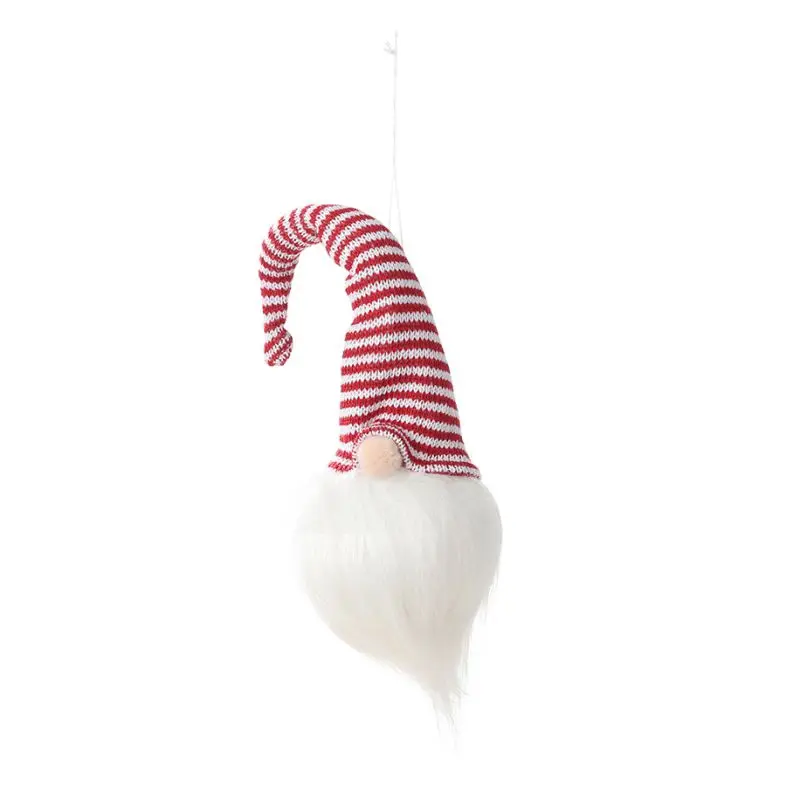 Gnome ночник Полосатый шляпа дизайн плюшевый шведский Санта Рождественский подвесной кулон праздничное освещение украшение Ozdoby Swiateczne