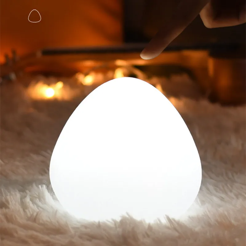 Luci notturne a LED con telecomando, lampada da tavolo a LED creativa per camera da letto, soggiorno, luce d'atmosfera ricaricabile tramite USB, lampada da scrivania a LED RGB_voghion.com