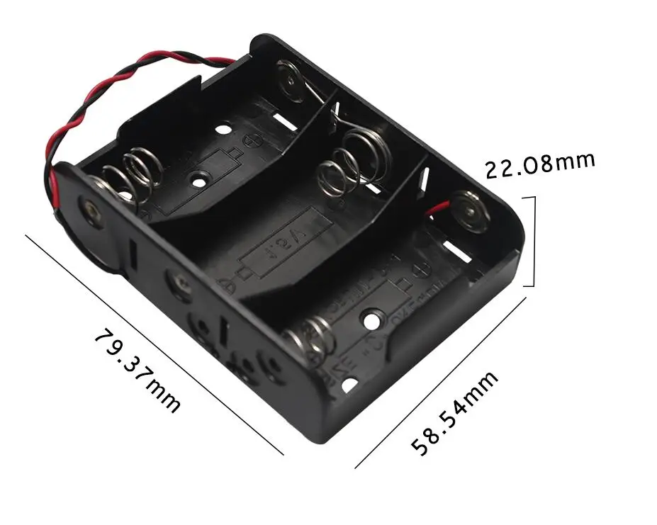 

15pcs/lot MasterFire 3 SlotS C Size Batteries Holder With Wire Leads 3 x C Size 4.5V Battery Storage Box Case Cover High Quality