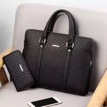 New Men's Business Briefcase Fashion Blue Shoulder Bag Double Layers Laptop Bag Large Capacity Male Handbag Travel Bag For Man