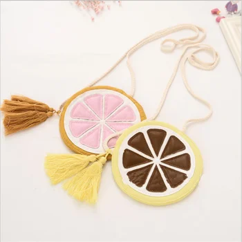 

Girls Small Coin Purse Change Wallet Kids Bag Coin Pouch Children's Wallet Money Holder Kids Lovely Lemon Bags Gift Cartoon Oval