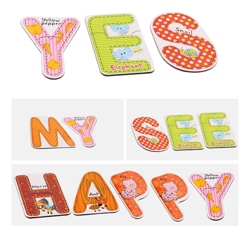 JOLLYBABY, новинка, 15cmm, бумага, Мультяшные буквы, Jollybaby, креативные, сделай сам, алфавит, детские головоломки, Обучающие игрушки, раннее образование, подарок для C