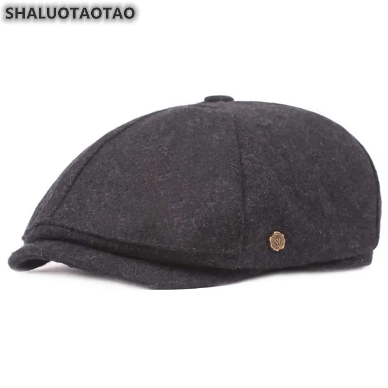 SHALUOTAOTAO мужская шапка осень зима среднего возраста винтажные береты Snapback художника модные бренды язык кепки s Casquette