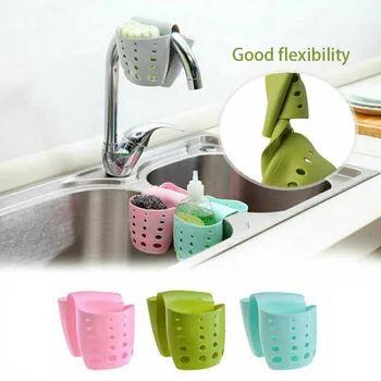 

New Sink Shelf Soap Sponge Drain Rack Silicone Storage Basket Bag Faucet Holder Bathroom Holder Sink Kitchen Accessorie